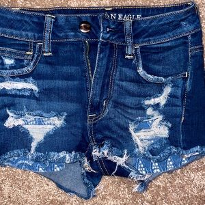 Womens American eagle denim shorts size 0